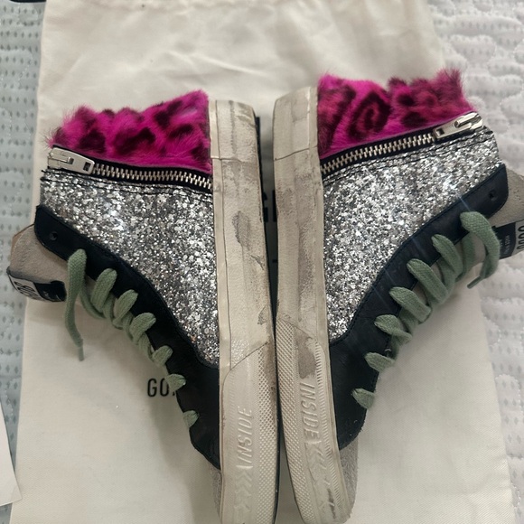 Golden Goose HTF Slides - Pink, Silver, and Yellow size 35 - Picture 3 of 9